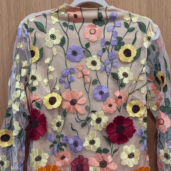 Flower Mesh Dress - Picture 7 of 12